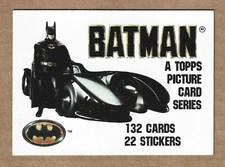 Batman The Movie Series 1 Singles & Stickers (1989 Topps)