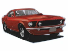 1969 Ford Mustang Embossed Magnet - Super Cool Conversation Piece! FREE US Ship!