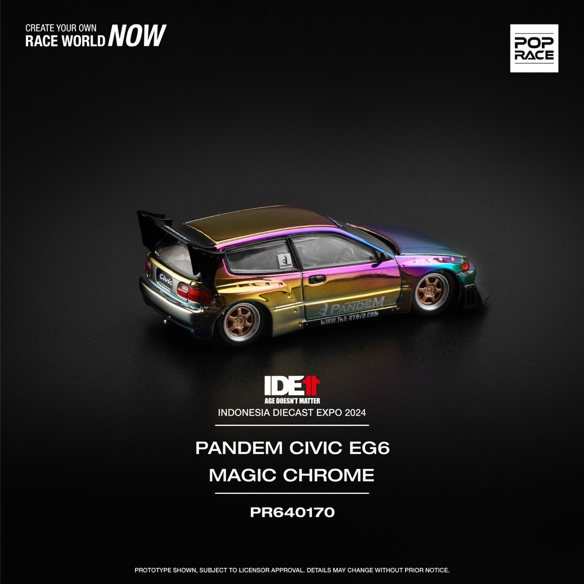 POPRACE マレーシア限定 TMCS PANDEM CIVIC EG6 dioramaer | 🎊 Pop Race 🚗💨💨💨 Pandem Civic EG6 - The