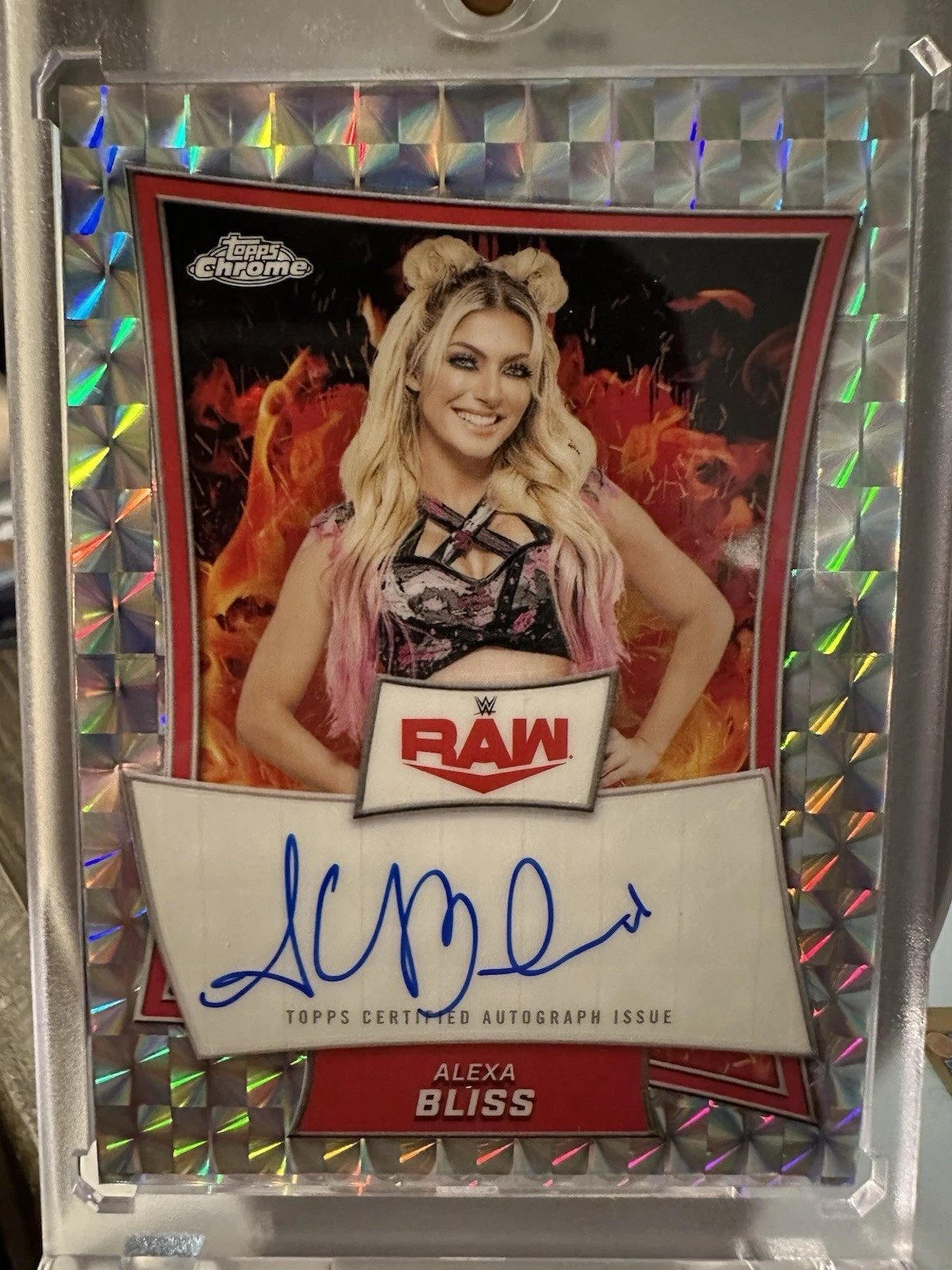 2025 Topps Chrome WWE - Red Brand Autographs Alexa Bliss #RBA-ALE (AU) On Card!
