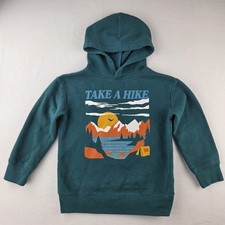 Jumping Beans Boys Size 6 Softest Fleece Hoodie Take A Hike Green 