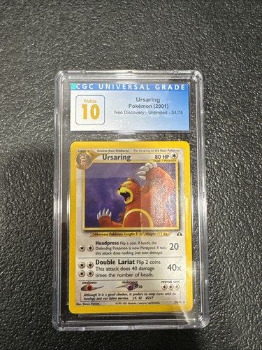 Pokemon Neo Discovery #34/75 Ursaring CGC Pristine 10