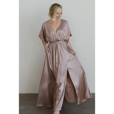 Baltic Born Savannah Kimono Dress Dusty Rose Lilac Blush Pink Size Large NWT