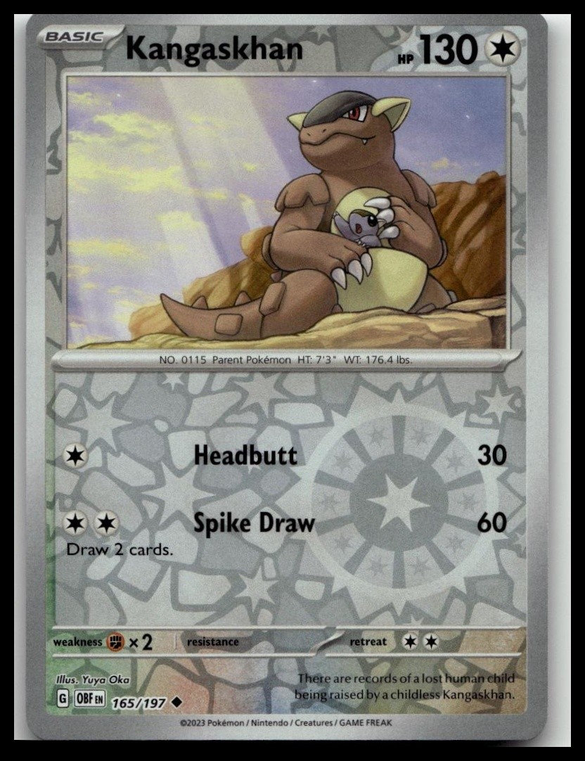 SV03: Obsidian Flames #165/197 Kangaskhan Reverse Holo