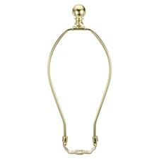 1 Set 9.5 Inch Lamp Harp Kit with Finial Lamp Shade Bracket Holder Gold Tone