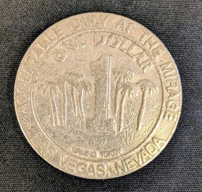 Mirage Casino Las Vegas 1 Dollar Gaming Token Casino Chip