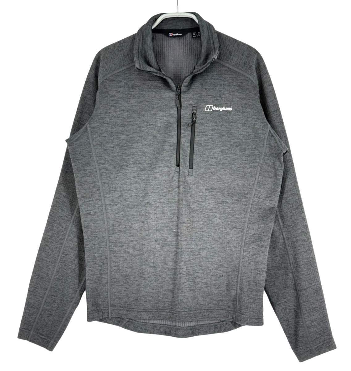 Pull Polaire Berghaus Homme - Gris Moyen - Taille M - Idéal Pour La Marche