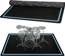 Drum Rug, 4 x 5 Ft Drum Mat with Non-Slip Grip Bottom, Soundproof Floor Pad f...