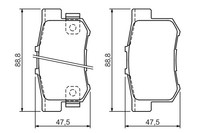 1X Bosch 0 986 494 358 Bremsbelagsatz Scheibenbremse FüR Fiat Honda