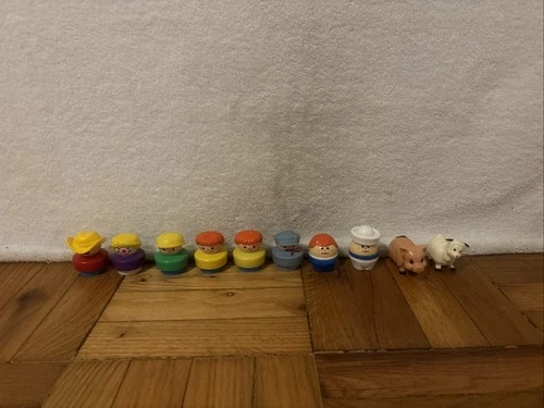 VTG 90’s Fisher Price/playskool Chunky Little People Figures Lot of 10 FREE SHIP