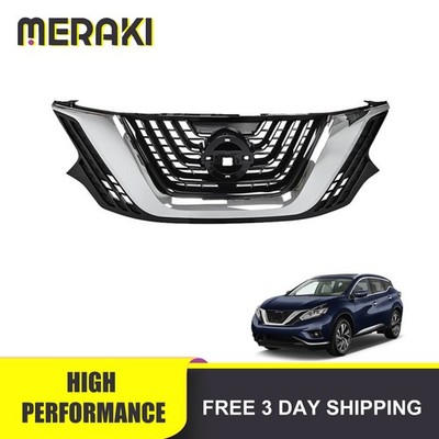Chrome & Black Front Upper Bumper Grille For Nissan Murano 2015-2018 623105AA0A