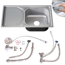 B Ware / 72CM acero inoxidable fregadero de cocina fregadero empotrado fregadero redondo fregadero 7