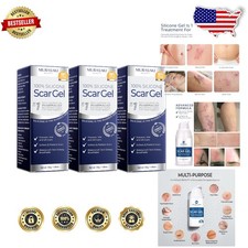 Fast-Acting Scar Gel 3-Pack - Clinically Tested, Visible Results - 3 x 1.06oz