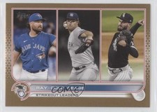 2022 Series 1 League Leaders Gold /2022 Robbie Ray Gerrit Cole Dylan Cease 9bp