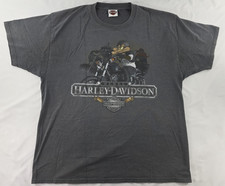 Harley Davidson Looney Tunes Grey Hanes Beefy Double Sided T-Shirt Size XL
