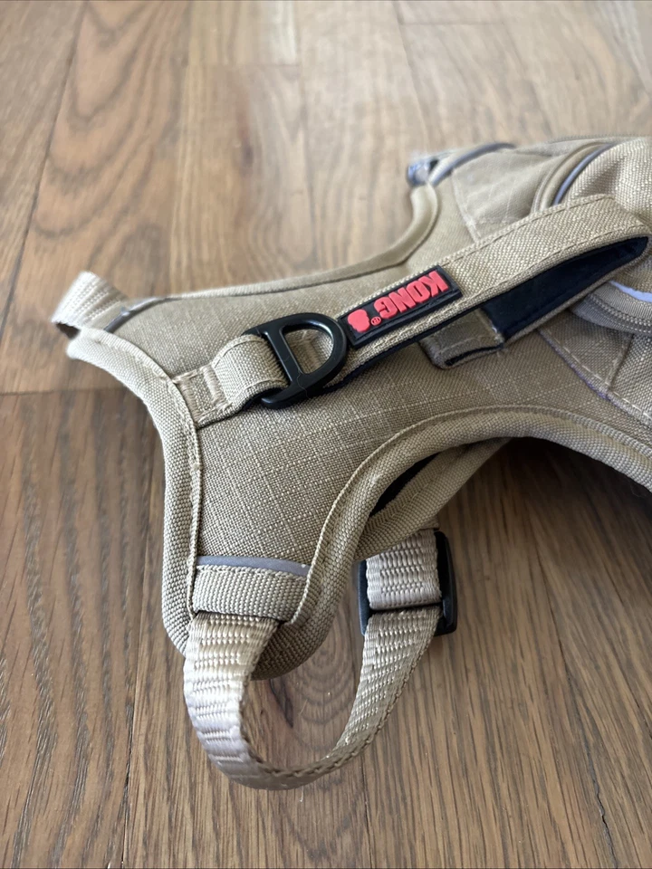 Kong Small Dog Utility Harness Tan With Poop Bag Pouch Tactical - Image 4 of 4