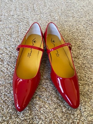 Nina Chic Lipstick Red Patent Leather Mary Jane Pumps. Size 10-M.