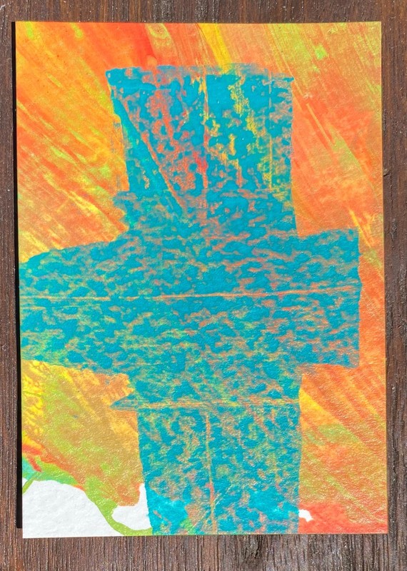 ACEO contemporary abstract original painting signed 476