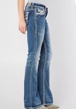 Women Rock Revival jeans Ssize 29 Gysil Easy Boot cut/Embroidered