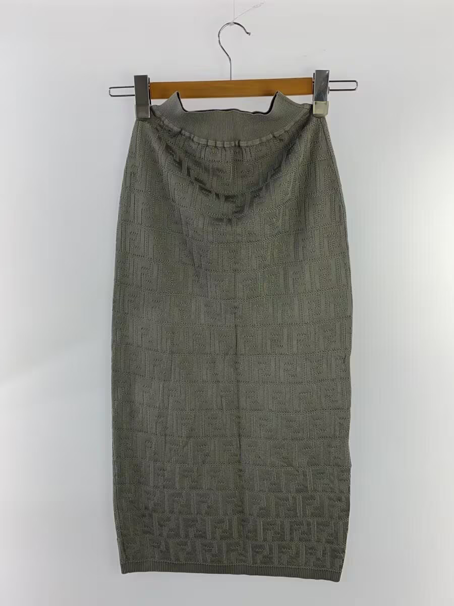 FENDI Long Skirt, Size 38, Rayon, SLV All-Over Print, FZQ598 ABWQ thumbnail 2
