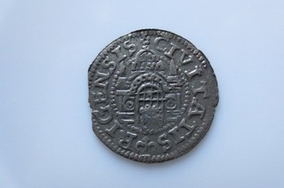 Deutonic order medieval silver schilling 1578 Free City Riga.