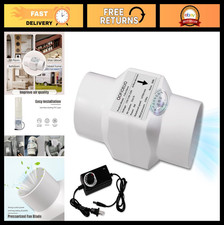 2" Inline Booster Duct Fan 6W, Variable Speed, Low Noise Exhaust Ventilation Blo