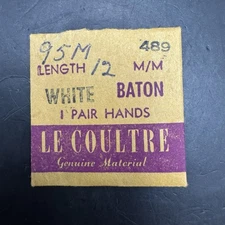 NEW Genuine Vintage LeCoultre Cal. 489 White Baton Hands 95M 12mm Pair