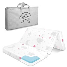 voomf Pack and Play Mattress Trifold 38"x26"x3'' DualSided Memory Foam Pack ...