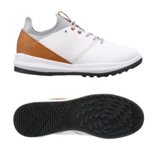 Athalonz EnVe Golf Shoes, Size 8.5. White/Tan. Less Sway - More Distance NIB