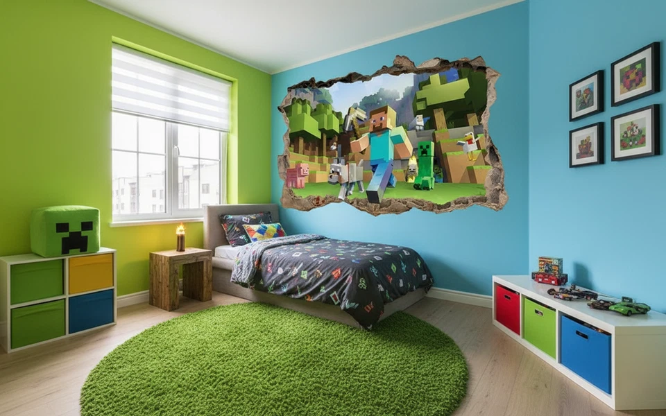 Craft Steve Wall Decal Sticker Kids Bedroom Decor Peel and Stick - Image 2 of 4