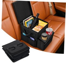 Foldable Car Seat Organizer, with 2 Cup Holders, 7 Large Storage Compartments