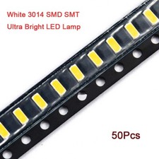 50pcs 3014 Smd Smt Leds White Ultra Bright Led Lamp Emitting Diode