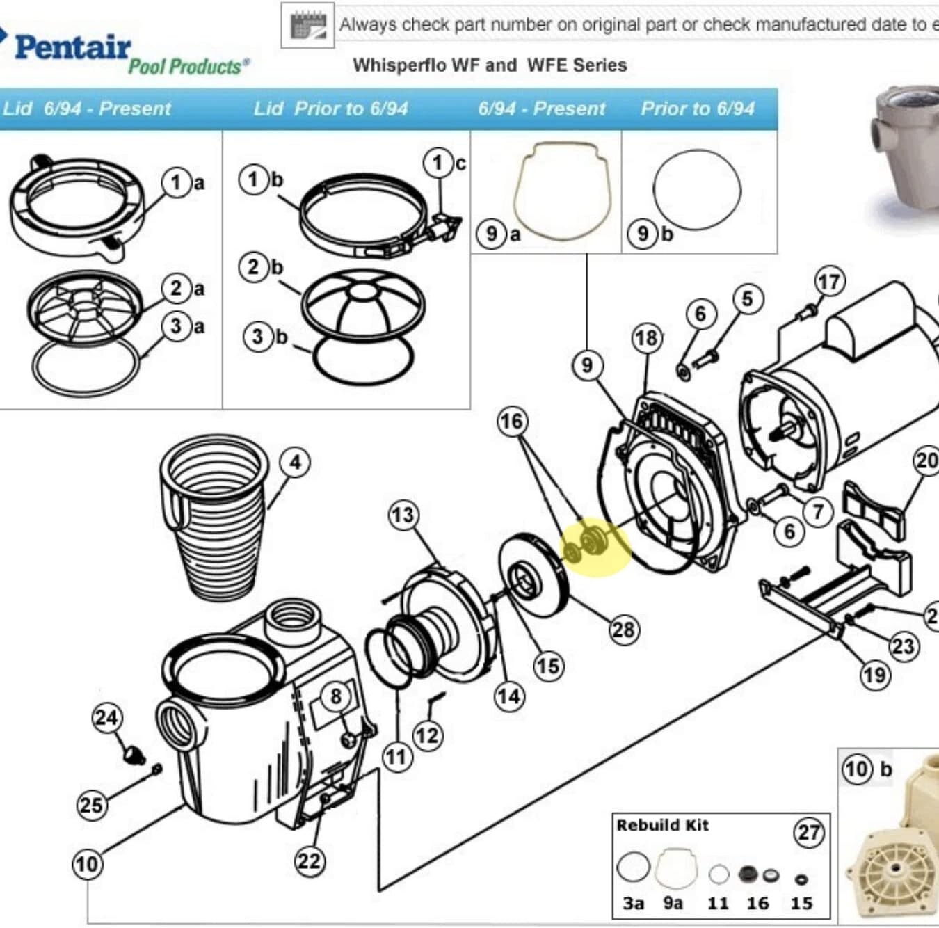 Shaft Seal Replacement for Pentair Whisperflo and Intelliflo Pool Pump