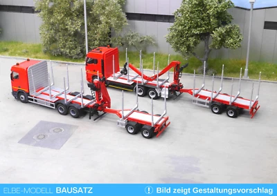 1:87 EM198 Bausatz für Kurzholz Tandem Anhänger + Motorwagen Aufbau - Bild 1 von 4