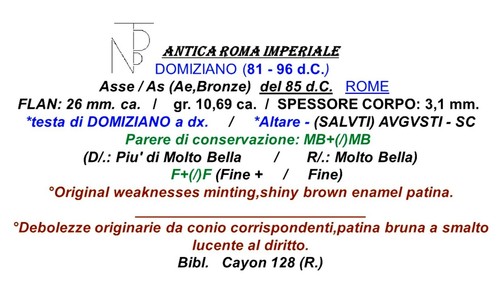 Impero Romano (DOMIZIANO) Ae,ASSE - Foto 7 di 8
