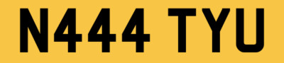 NATTY NATALIE NAT NUMBER PLATE NATTY U REG N444 TYU PERSONAL REGISTRATION PLATE