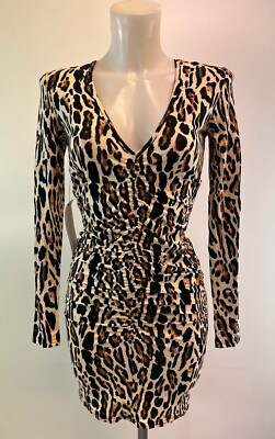 Neues Ex Top Shop Tiermotiv-Minikleid für Damen Größe 4 6 8 10 12 14 16