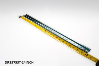 New DIN Rail Slotted Steel, Pre-Cut 35mm x 7.5mm, 600 mm (~24 Inch(23.6)) Long