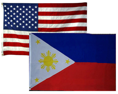 2x3 2'x3' Wholesale 2 Flag Combo USA American & Philippines Premium Flags 