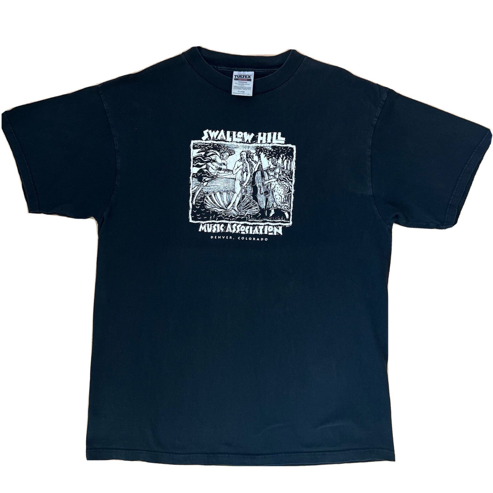 Vintage Swallow Hill Music Association Shirt XL Black 90s Denver