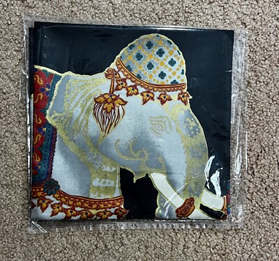 Jim Thompson Vintage Large Signed Thai Silk Elephant Print