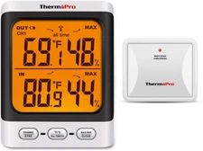 Indoor Outdoor Thermometer Wireless, 500 Ft outside Thermometer with Cold-Resist