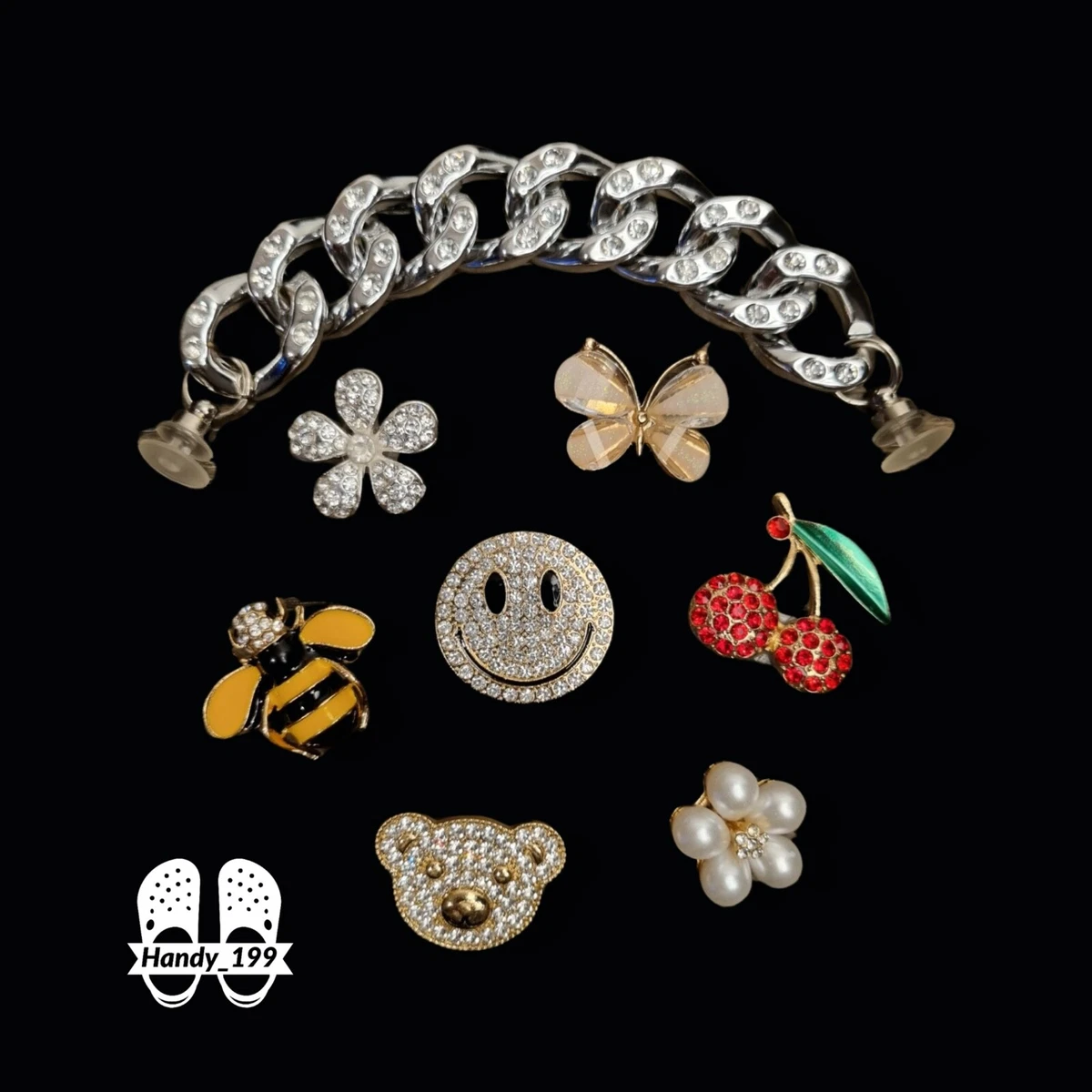 Bling croc jibbitz hot sale
