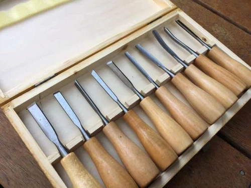 10 Piece Wood Carving Hand Chisel Tools Woodworking Gouges Kit Set-Brand New - Picture 7 of 7