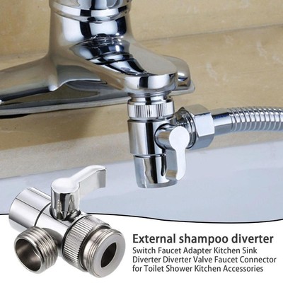 Universal Switch Faucet Adapter Kitchen Sink Splitter Valve DiverterDE