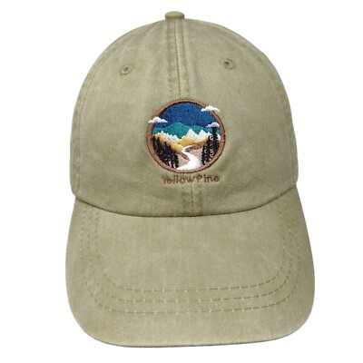 Yellow Pine Slideback Hat Tan One Size Adjustable Embroidered 6 Panel Adams