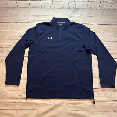 Under Armour Pullover Lightweight 1/4 Zip Pockets Motivate 2.0 Blue Men's Size L