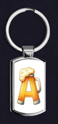 Schlüsselanhänger, Initiale hinzufügen, Geschenk für Ihn, individueller Schlüsselanhänger, Namensgeschenk, Biergeschenk