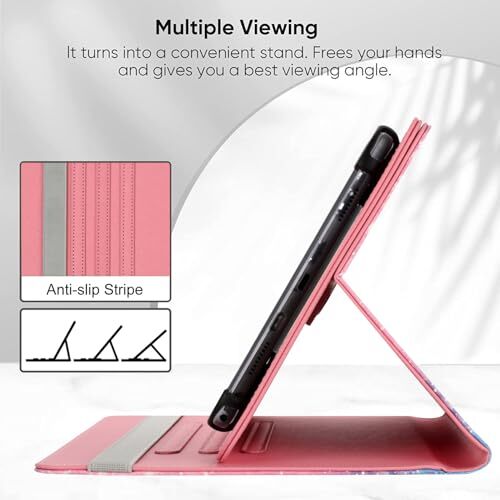 Universal 7 inch 8 inch Tablet Case,360 Degree Rotatable Colorful Tree - Picture 7 of 8
