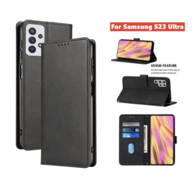 Für Samsung Galaxy Note 20 Ultra S23 Ultra Hülle Cover Leder Geldbörse Buch Handy
